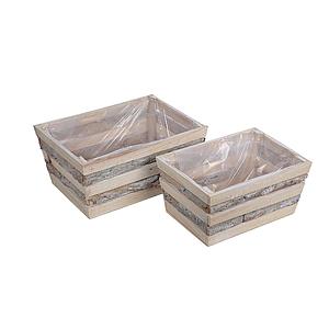 JARDINERA MADERA SET X2 15CM