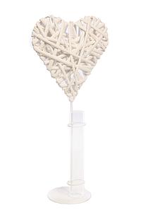 FLORERO CORAZON MIMBRE 32CM